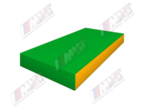 Элемент мягкой формы 1000x500x100 (плотность 18 кг/м3)- -зелёный/жёлтый